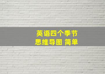 英语四个季节思维导图 简单